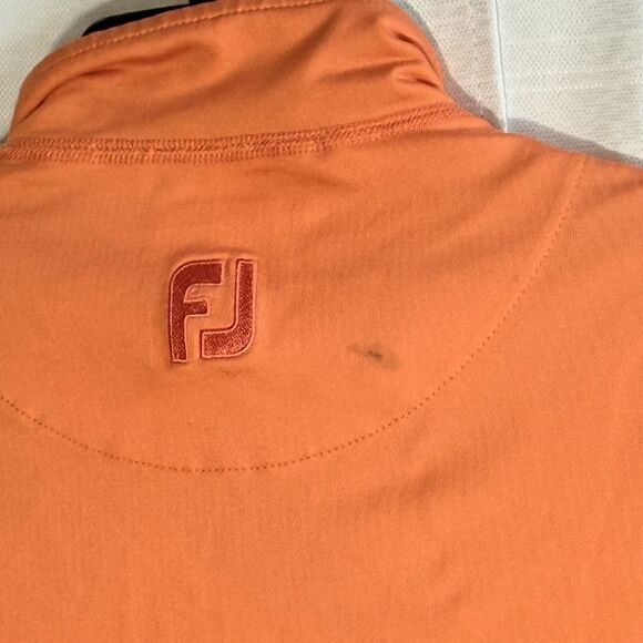 FootJoy FJ Full Zip Golf Windbreaker Jacket Orange Women S Athletic Fitted TPC - Picture 4 of 7